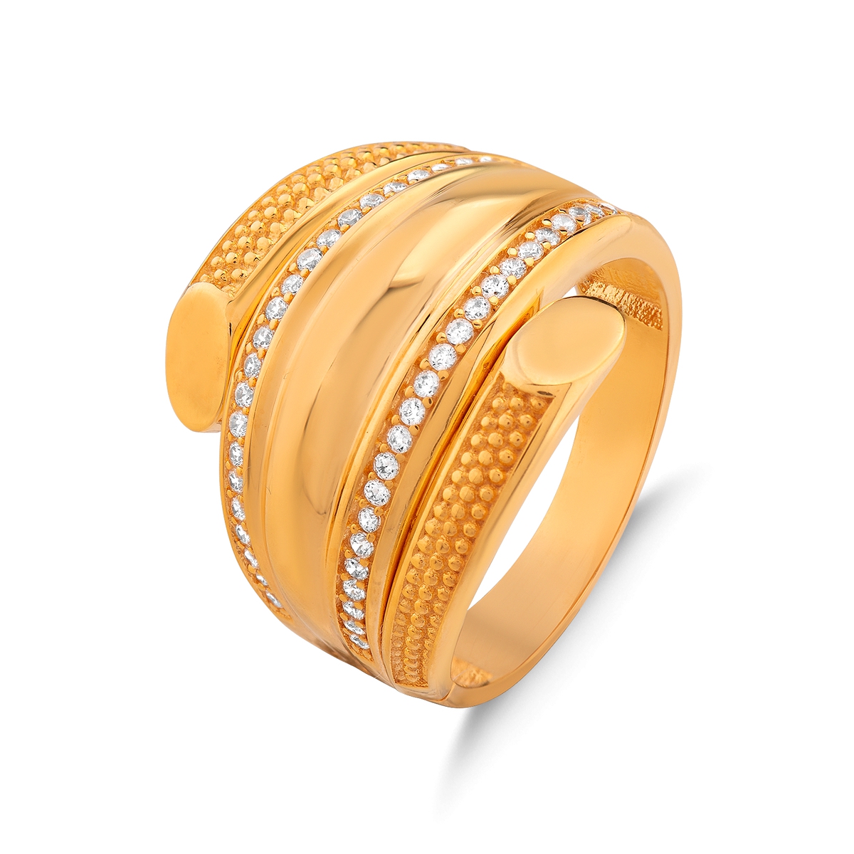 21K 0.410 ct Gold Ring With Stones